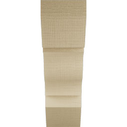 Ekena Millwork - BKTUR055X18X18FST06RCPR - Timberthane Faux Wood Funston Style Bracket, Slat Ends, 5 1/2"W x 18"D x 18"H, Primed Tan