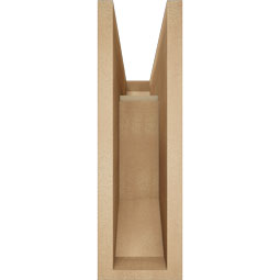 Ekena Millwork - BKTUR055X18X18FST06RCPR - Timberthane Faux Wood Funston Style Bracket, Slat Ends, 5 1/2"W x 18"D x 18"H, Primed Tan