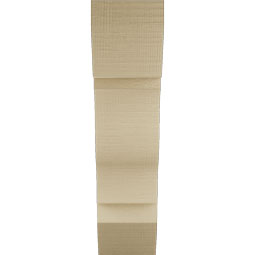 Ekena Millwork - BKTUR055X18X22FST06RCPR - Timberthane Faux Wood Funston Style Bracket, Slat Ends, 5 1/2"W x 18"D x 22"H, Primed Tan