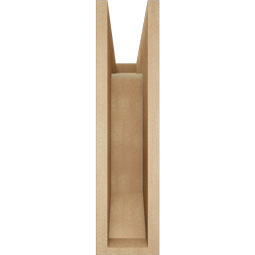 Ekena Millwork - BKTUR055X18X22FST06RCPR - Timberthane Faux Wood Funston Style Bracket, Slat Ends, 5 1/2"W x 18"D x 22"H, Primed Tan