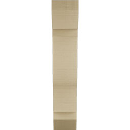 Ekena Millwork - BKTUR055X18X30FST06RCPR - Timberthane Faux Wood Funston Style Bracket, Slat Ends, 5 1/2"W x 18"D x 30"H, Primed Tan