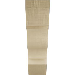 Ekena Millwork - BKTUR055X20X20FST06RCPR - Timberthane Faux Wood Funston Style Bracket, Slat Ends, 5 1/2"W x 20"D x 20"H, Primed Tan