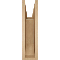 Ekena Millwork - BKTUR055X20X20FST06RCPR - Timberthane Faux Wood Funston Style Bracket, Slat Ends, 5 1/2"W x 20"D x 20"H, Primed Tan