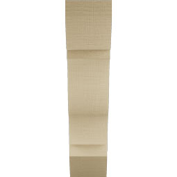 Ekena Millwork - BKTUR055X20X24FST06RCPR - Timberthane Faux Wood Funston Style Bracket, Slat Ends, 5 1/2"W x 20"D x 24"H, Primed Tan