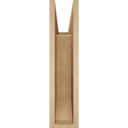Ekena Millwork - BKTUR055X20X24FST06RCPR - Timberthane Faux Wood Funston Style Bracket, Slat Ends, 5 1/2"W x 20"D x 24"H, Primed Tan