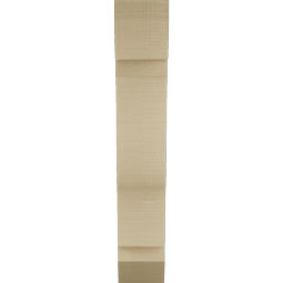 Ekena Millwork - BKTUR055X20X32FST06RCPR - Timberthane Faux Wood Funston Style Bracket, Slat Ends, 5 1/2"W x 20"D x 32"H, Primed Tan