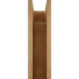 Ekena Millwork - BKTUR055X22X22FST06RCPR - Timberthane Faux Wood Funston Style Bracket, Slat Ends, 5 1/2"W x 22"D x 22"H, Primed Tan