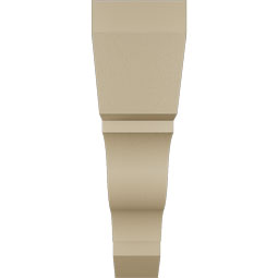 Ekena Millwork - BKTUR055X22X22FST06RCPR - Timberthane Faux Wood Funston Style Bracket, Slat Ends, 5 1/2"W x 22"D x 22"H, Primed Tan