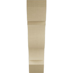 Ekena Millwork - BKTUR055X24X24FST06RCPR - Timberthane Faux Wood Funston Style Bracket, Slat Ends, 5 1/2"W x 24"D x 24"H, Primed Tan