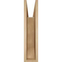 Ekena Millwork - BKTUR055X24X24FST06RCPR - Timberthane Faux Wood Funston Style Bracket, Slat Ends, 5 1/2"W x 24"D x 24"H, Primed Tan
