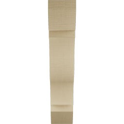 Ekena Millwork - BKTUR055X24X28FST06RCPR - Timberthane Faux Wood Funston Style Bracket, Slat Ends, 5 1/2"W x 24"D x 28"H, Primed Tan