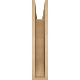 Ekena Millwork - BKTUR055X24X28FST06RCPR - Timberthane Faux Wood Funston Style Bracket, Slat Ends, 5 1/2"W x 24"D x 28"H, Primed Tan