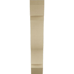 Ekena Millwork - BKTUR055X24X32FST06RCPR - Timberthane Faux Wood Funston Style Bracket, Slat Ends, 5 1/2"W x 24"D x 32"H, Primed Tan