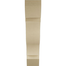 Ekena Millwork - BKTUR055X26X26FST06RCPR - Timberthane Faux Wood Funston Style Bracket, Slat Ends, 5 1/2"W x 26"D x 26"H, Primed Tan