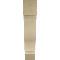 Ekena Millwork - BKTUR055X28X28FST06RCPR - Timberthane Faux Wood Funston Style Bracket, Slat Ends, 5 1/2"W x 28"D x 28"H, Primed Tan