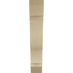 Ekena Millwork - BKTUR055X28X32FST06RCPR - Timberthane Faux Wood Funston Style Bracket, Slat Ends, 5 1/2"W x 28"D x 32"H, Primed Tan