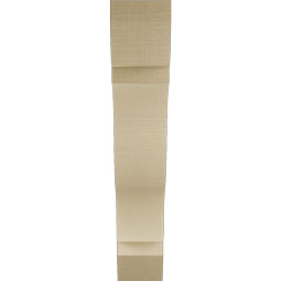 Ekena Millwork - BKTUR055X30X30FST06RCPR - Timberthane Faux Wood Funston Style Bracket, Slat Ends, 5 1/2"W x 30"D x 30"H, Primed Tan