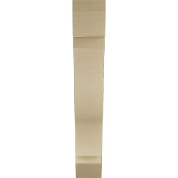 Ekena Millwork - BKTUR055X30X34FST06RCPR - Timberthane Faux Wood Funston Style Bracket, Slat Ends, 5 1/2"W x 30"D x 34"H, Primed Tan