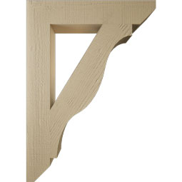 Ekena Millwork - BKTUR055X30X42FST06RCPR - Timberthane Faux Wood Funston Style Bracket, Slat Ends, 5 1/2"W x 30"D x 42"H, Primed Tan