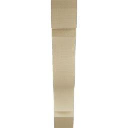 Ekena Millwork - BKTUR055X32X32FST06RCPR - Timberthane Faux Wood Funston Style Bracket, Slat Ends, 5 1/2"W x 32"D x 32"H, Primed Tan