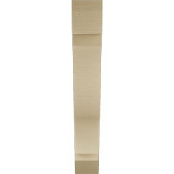 Ekena Millwork - BKTUR055X32X36FST06RCPR - Timberthane Faux Wood Funston Style Bracket, Slat Ends, 5 1/2"W x 32"D x 36"H, Primed Tan