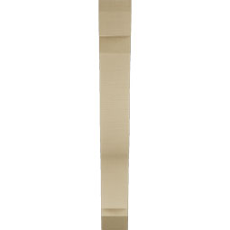 Ekena Millwork - BKTUR055X32X44FST06RCPR - Timberthane Faux Wood Funston Style Bracket, Slat Ends, 5 1/2"W x 32"D x 44"H, Primed Tan