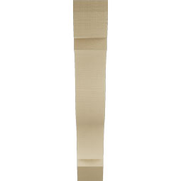 Ekena Millwork - BKTUR055X34X34FST06RCPR - Timberthane Faux Wood Funston Style Bracket, Slat Ends, 5 1/2"W x 34"D x 34"H, Primed Tan