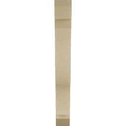Ekena Millwork - BKTUR055X34X46FST06RCPR - Timberthane Faux Wood Funston Style Bracket, Slat Ends, 5 1/2"W x 34"D x 46"H, Primed Tan