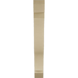 Ekena Millwork - BKTUR055X36X44FST06RCPR - Timberthane Faux Wood Funston Style Bracket, Slat Ends, 5 1/2"W x 36"D x 44"H, Primed Tan