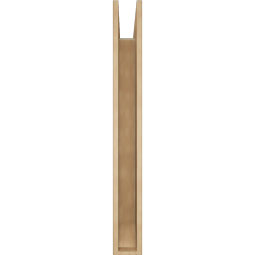 Ekena Millwork - BKTUR055X36X48FST06RCPR - Timberthane Faux Wood Funston Style Bracket, Slat Ends, 5 1/2"W x 36"D x 48"H, Primed Tan
