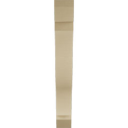 Ekena Millwork - BKTUR055X38X42FST06RCPR - Timberthane Faux Wood Funston Style Bracket, Slat Ends, 5 1/2"W x 38"D x 42"H, Primed Tan