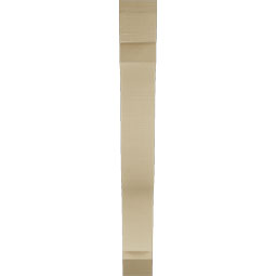 Ekena Millwork - BKTUR055X38X46FST06RCPR - Timberthane Faux Wood Funston Style Bracket, Slat Ends, 5 1/2"W x 38"D x 46"H, Primed Tan