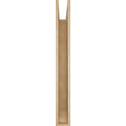 Ekena Millwork - BKTUR055X42X48FST06RCPR - Timberthane Faux Wood Funston Style Bracket, Slat Ends, 5 1/2"W x 42"D x 48"H, Primed Tan
