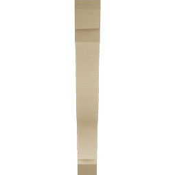 Ekena Millwork - BKTUR055X44X44FST06RCPR - Timberthane Faux Wood Funston Style Bracket, Slat Ends, 5 1/2"W x 44"D x 44"H, Primed Tan