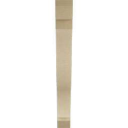 Ekena Millwork - BKTUR055X48X48FST06RCPR - Timberthane Faux Wood Funston Style Bracket, Slat Ends, 5 1/2"W x 48"D x 48"H, Primed Tan