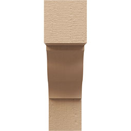 Ekena Millwork - BKTURFST44 - Timberthane Rough Cedar Faux Wood Funston Block Bracket