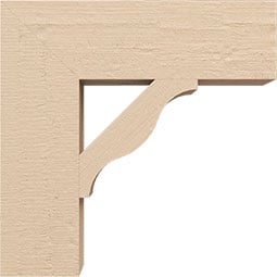 Ekena Millwork - BKTURFST44 - Timberthane Rough Cedar Faux Wood Funston Block Bracket