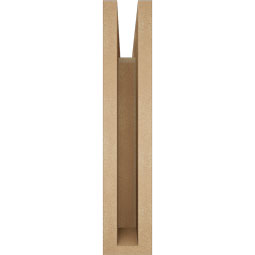 Ekena Millwork - BKTUR035X14X18FST05RCPR - Timberthane Faux Wood Funston Style Bracket, Block Ends, 3 1/2"W x 14"D x 18"H, Primed Tan