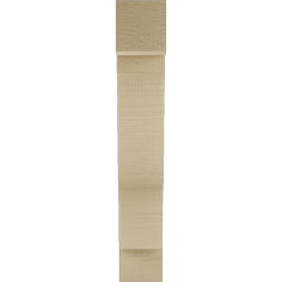 Ekena Millwork - BKTUR035X14X22FST05RCPR - Timberthane Faux Wood Funston Style Bracket, Block Ends, 3 1/2"W x 14"D x 22"H, Primed Tan