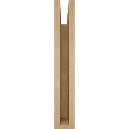 Ekena Millwork - BKTUR035X14X22FST05RCPR - Timberthane Faux Wood Funston Style Bracket, Block Ends, 3 1/2"W x 14"D x 22"H, Primed Tan