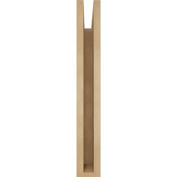 Ekena Millwork - BKTUR035X14X26FST05RCPR - Timberthane Faux Wood Funston Style Bracket, Block Ends, 3 1/2"W x 14"D x 26"H, Primed Tan