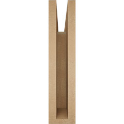 Ekena Millwork - BKTUR035X16X16FST05RCPR - Timberthane Faux Wood Funston Style Bracket, Block Ends, 3 1/2"W x 16"D x 16"H, Primed Tan
