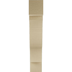 Ekena Millwork - BKTUR035X16X20FST05RCPR - Timberthane Faux Wood Funston Style Bracket, Block Ends, 3 1/2"W x 16"D x 20"H, Primed Tan