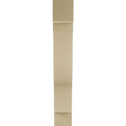 Ekena Millwork - BKTUR035X16X24FST05RCPR - Timberthane Faux Wood Funston Style Bracket, Block Ends, 3 1/2"W x 16"D x 24"H, Primed Tan