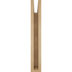 Ekena Millwork - BKTUR035X16X24FST05RCPR - Timberthane Faux Wood Funston Style Bracket, Block Ends, 3 1/2"W x 16"D x 24"H, Primed Tan