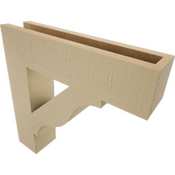 Ekena Millwork - BKTURFST00 - Timberthane Rough Cedar Faux Wood Funston Traditional Bracket