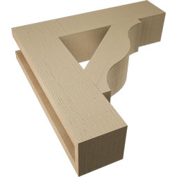 Ekena Millwork - BKTURFST00 - Timberthane Rough Cedar Faux Wood Funston Traditional Bracket