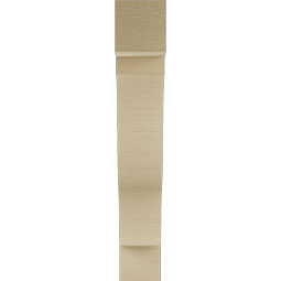Ekena Millwork - BKTUR035X18X22FST05RCPR - Timberthane Faux Wood Funston Style Bracket, Block Ends, 3 1/2"W x 18"D x 22"H, Primed Tan