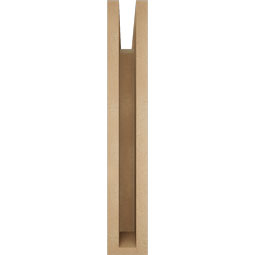 Ekena Millwork - BKTUR035X18X22FST05RCPR - Timberthane Faux Wood Funston Style Bracket, Block Ends, 3 1/2"W x 18"D x 22"H, Primed Tan