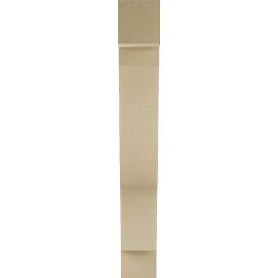 Ekena Millwork - BKTUR035X18X26FST05RCPR - Timberthane Faux Wood Funston Style Bracket, Block Ends, 3 1/2"W x 18"D x 26"H, Primed Tan